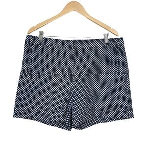 Anne Klein Geometric Print Preppy Shorts With Pockets Size 14
